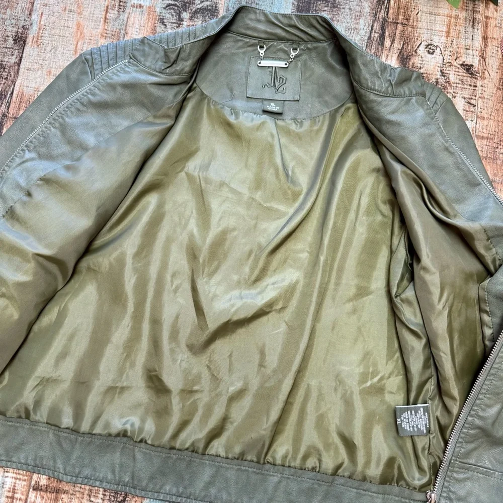 Women's “J2” Faux Leather Jacket | #P9 - Picture 9 of 14